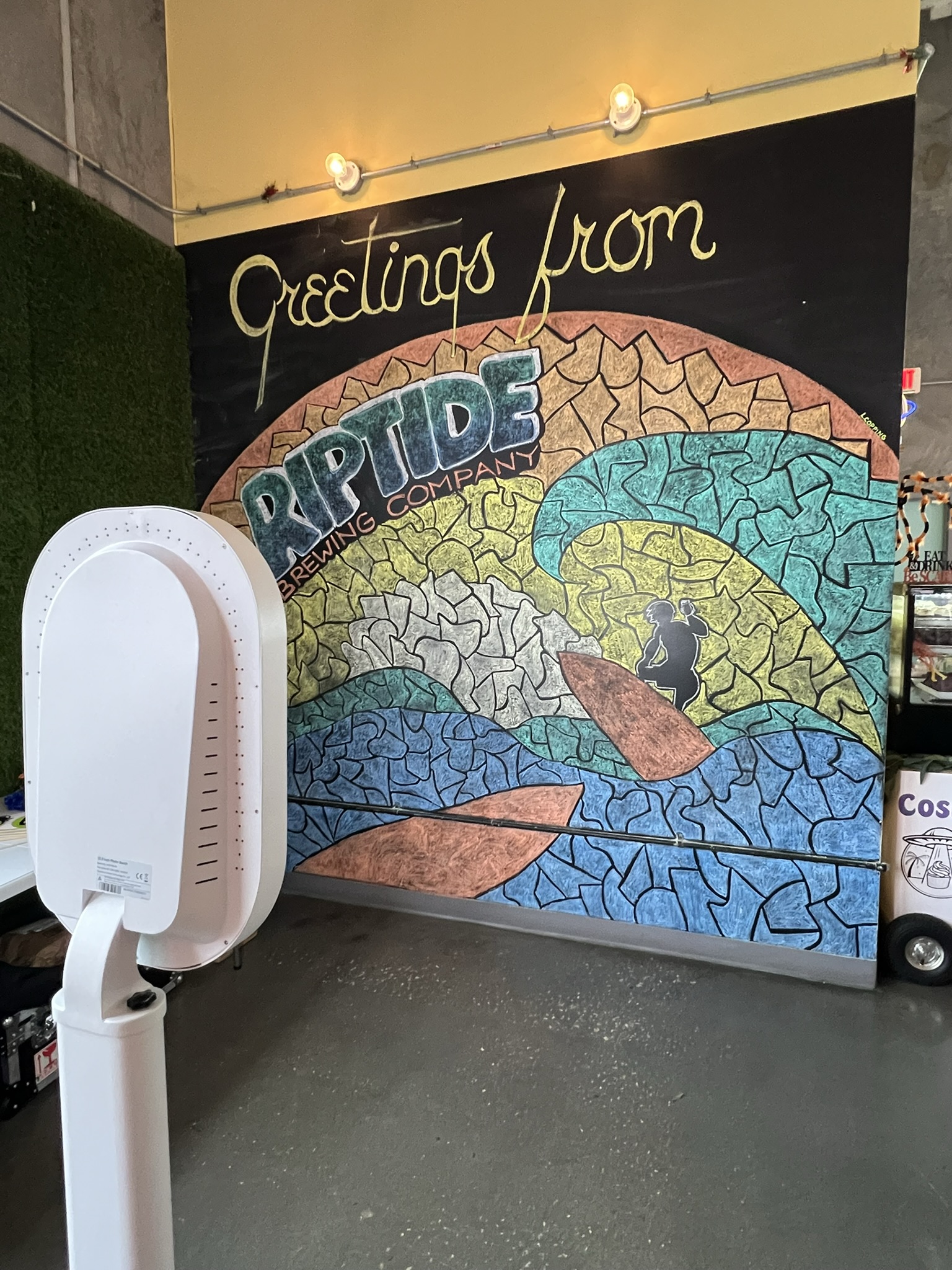 Photo booth at an outdoor event
